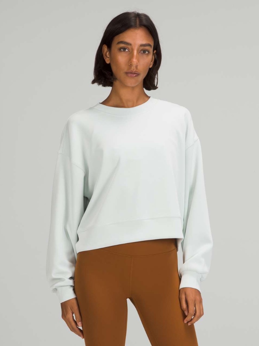 Lululemon Athletica Ocean Air Softstreme Cropped Crew Pullover